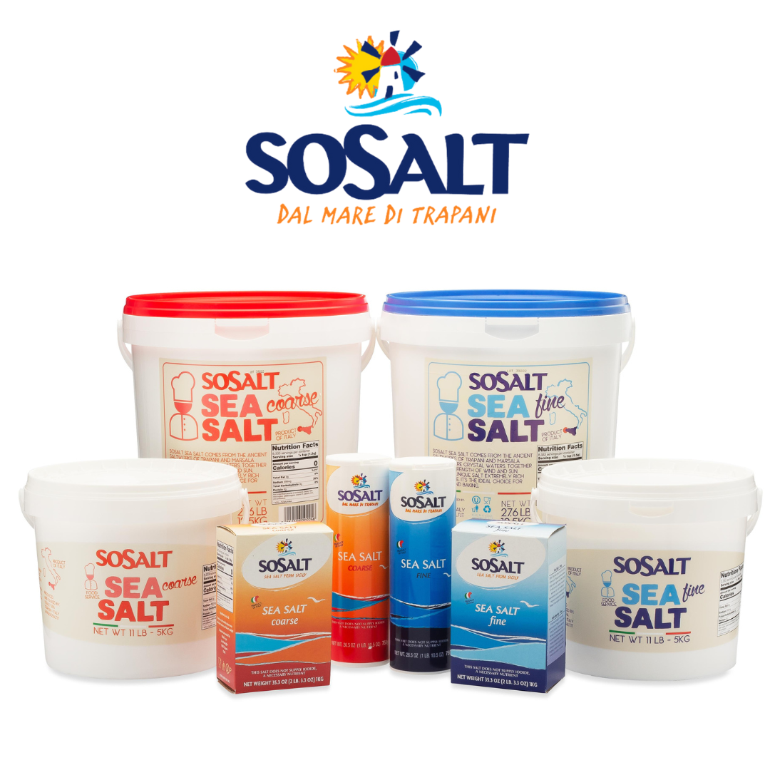 SoSalt Fine Sea Salt from Sicily | 12 Pack x 1 kg (35.3 oz) | Kosher, All Natural Sicilian Sea Salt