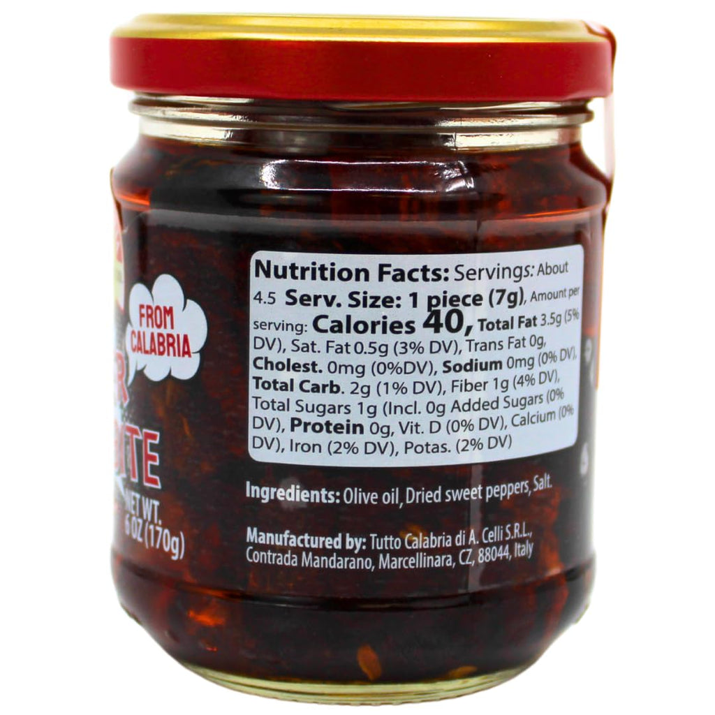 SALE! TuttoCalabria, Crispy Calabrian Chili Peppers in Oil, Mild Chili Crisps 6oz