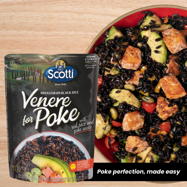 Riso Scotti Venere Black “Poke” Rice – Steamed (230 g)
