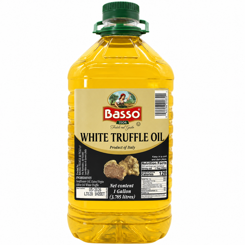 Basso 1904 White Truffle Infused Extra Virgin Olive Oil – Foodservice – 1 Gallon (3.785 L)