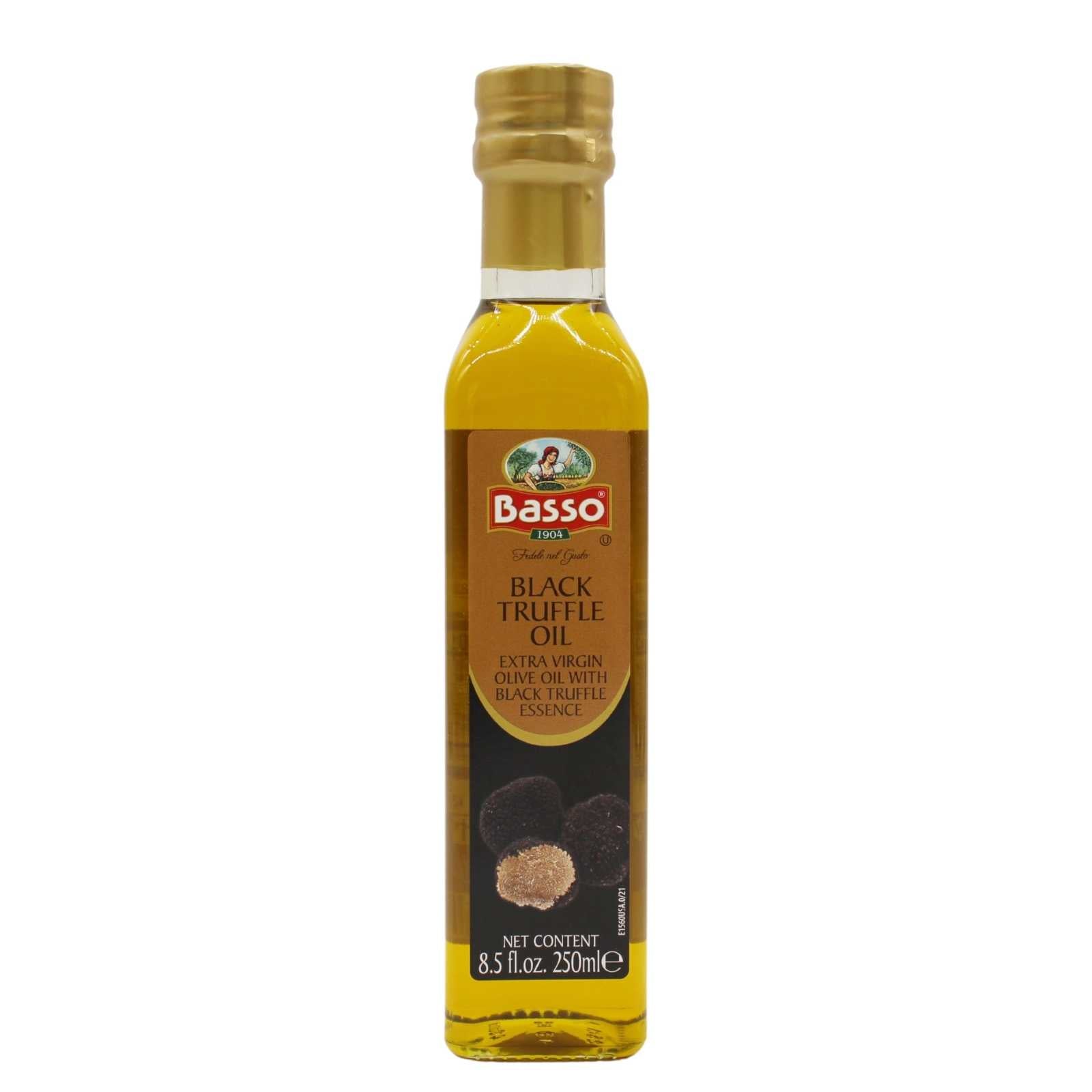 Basso 1904 Black Truffle Infused Extra Virgin Olive Oil – Gourmet Finishing Oil – 250 ml (8.5 fl oz)