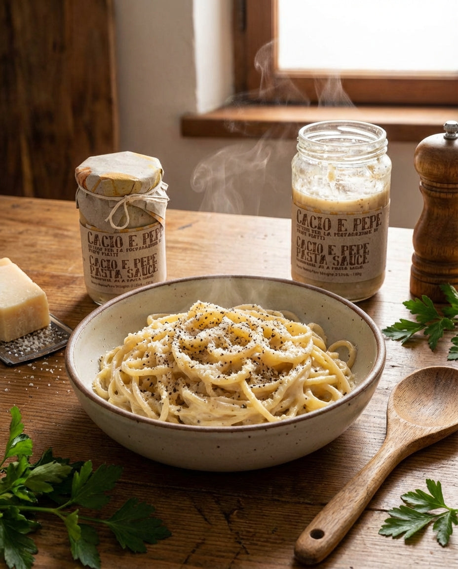 Artigiani dei Sapori, Cacio e Pepe Pasta Sauce, Creamy Cheese and Peppe  6.3oz, (178g)