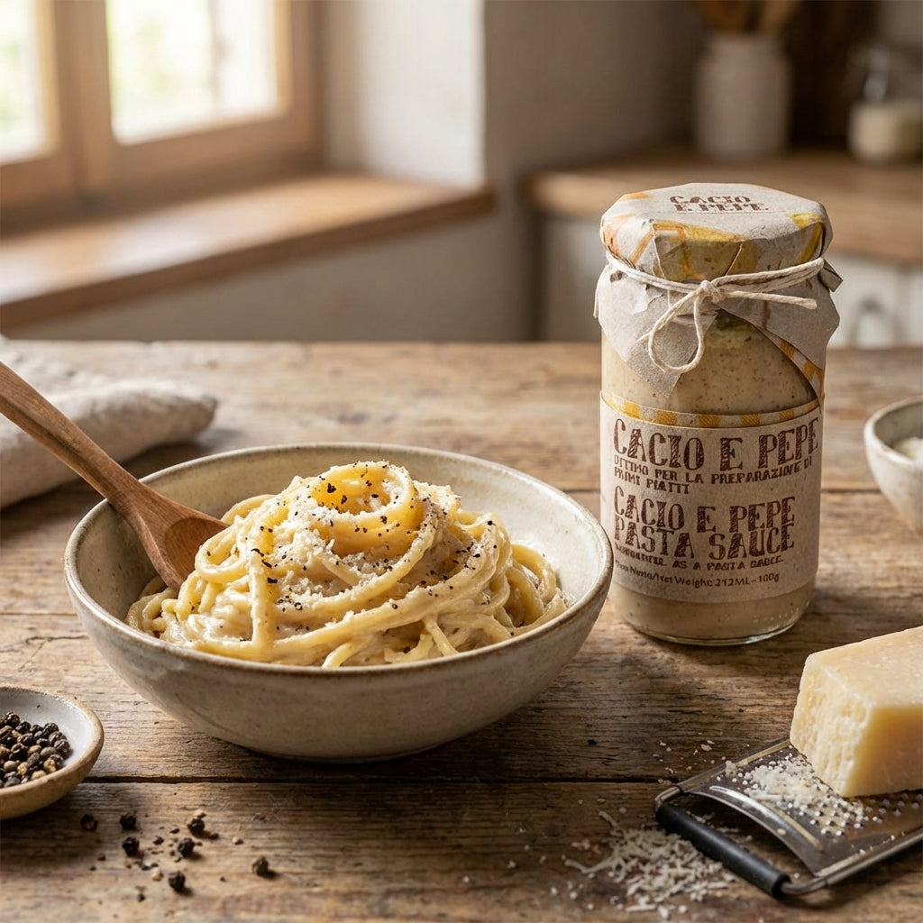 Artigiani dei Sapori, Cacio e Pepe Pasta Sauce, Creamy Cheese and Peppe  6.3oz, (178g)