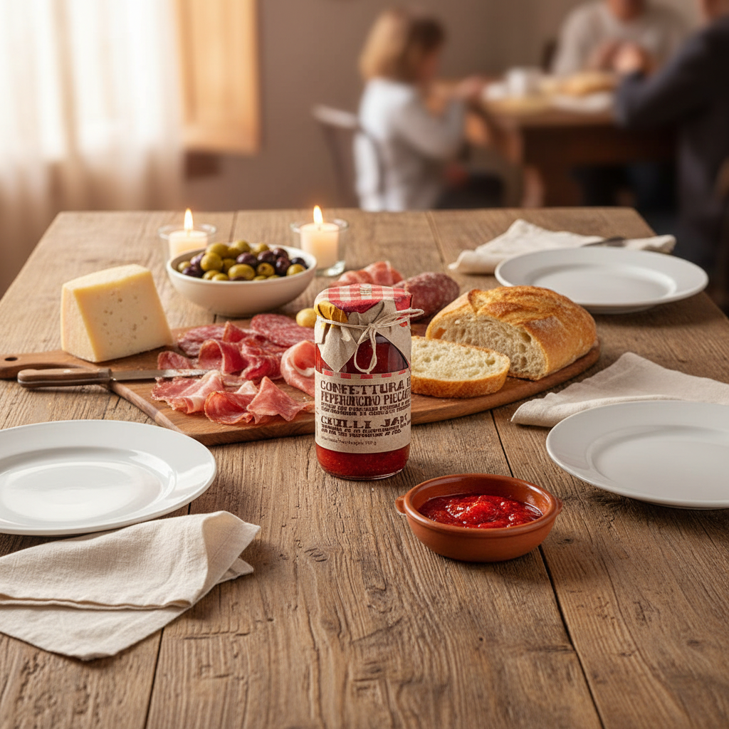 Artigiani dei Sapori, Calabrian Red Hot Chili & Sweet Pepper Jam  6.3 oz (180g)