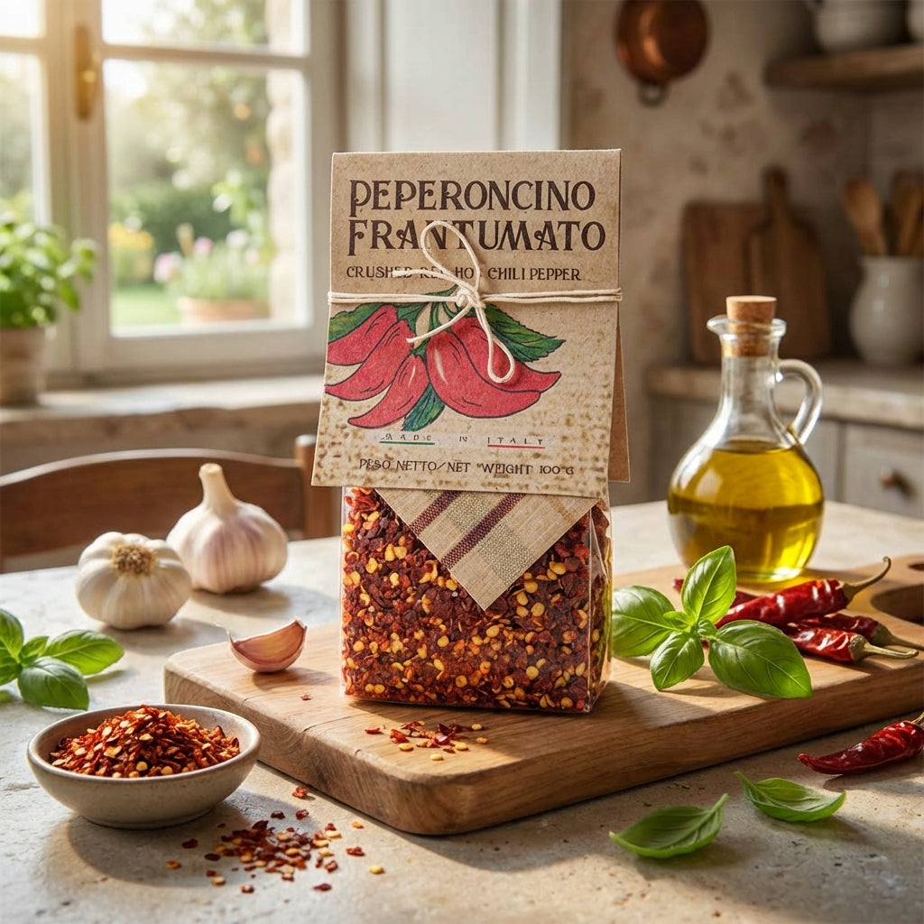 Artigiani dei Sapori, Dried Calabrian Hot Chili Pepper Flakes 3.5 oz (99g)