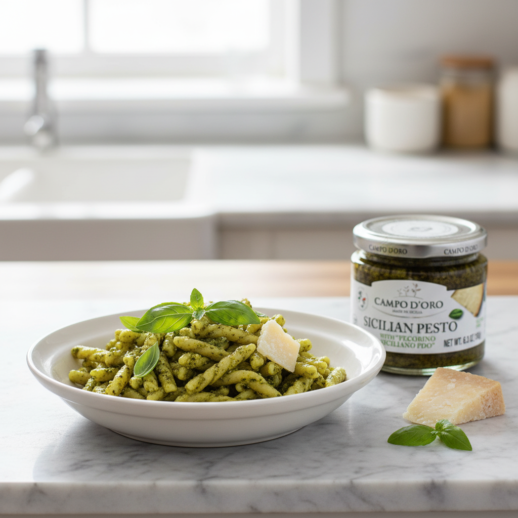 Campo D'Oro, Basil Pesto with Pecorino, 6.35 oz