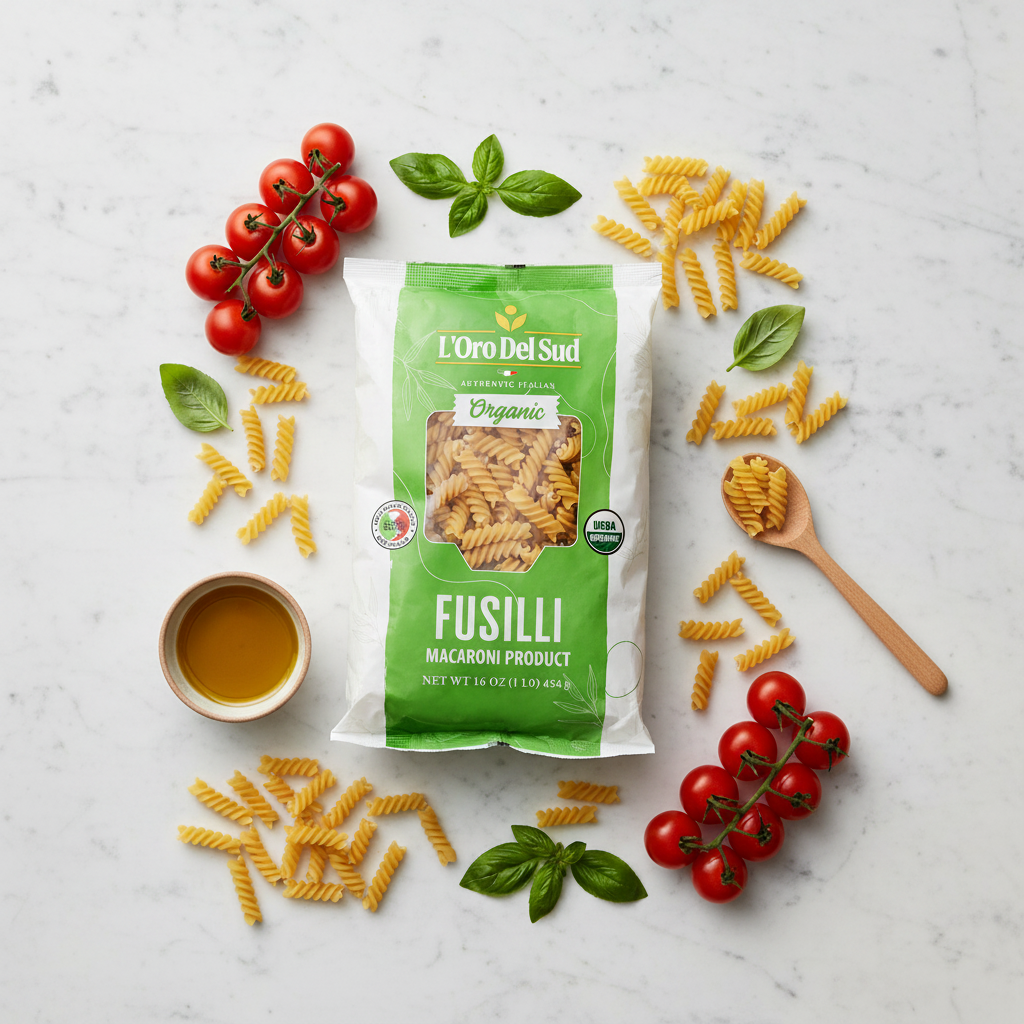 L'Oro Del Sud, Organic Fusilli Pasta, 20 Pack x 1 lb