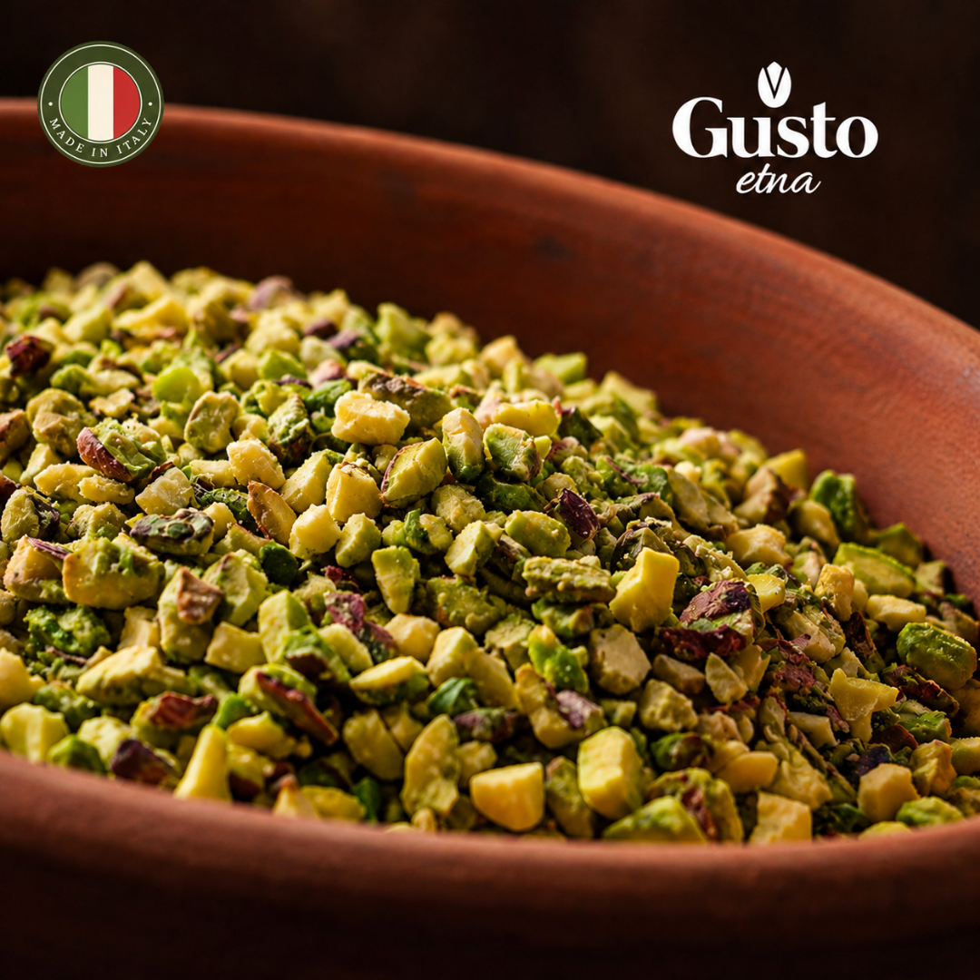 Gusto Etna Sicilian Roasted Chopped Pistachios – 1kg (2.2 lb) Bulk