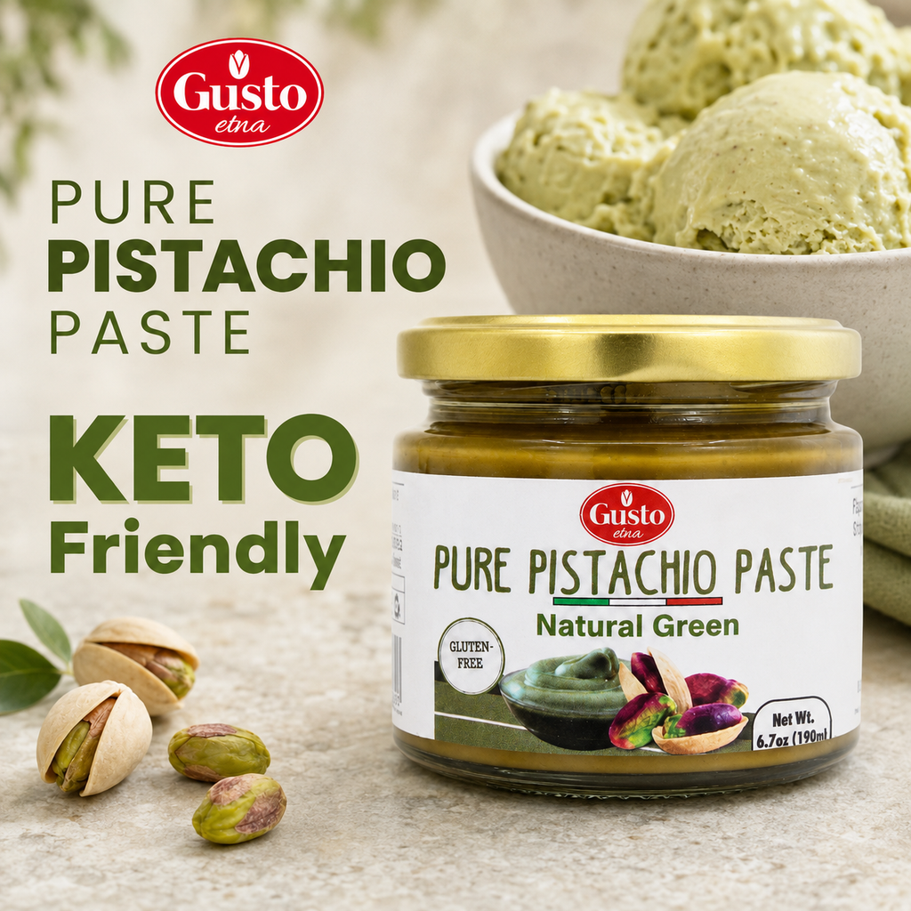 Gusto Etna 100% Sicilian Pistachio Paste – Unsweetened – 172g (6.07 oz)