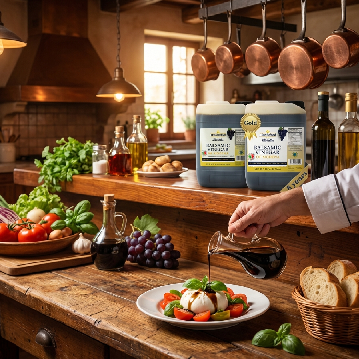 L'Oro Del Sud, Aged Balsamic Vinegar of Modena, IGP Certified, 5 Liters (169 fl oz)