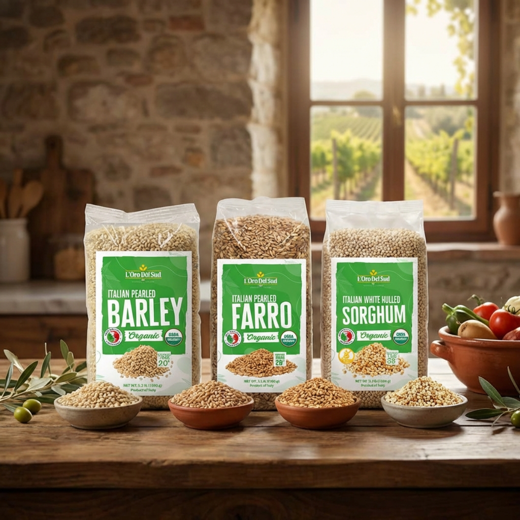 L'Oro Del Sud, Organic Pearled Barley, (1.5 kg) 3.3 lb