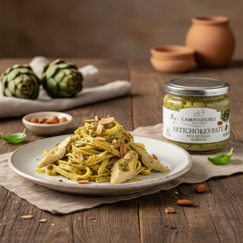 Campo D'Oro, Artichoke And Sicilian Almond Paté, 6.35 oz