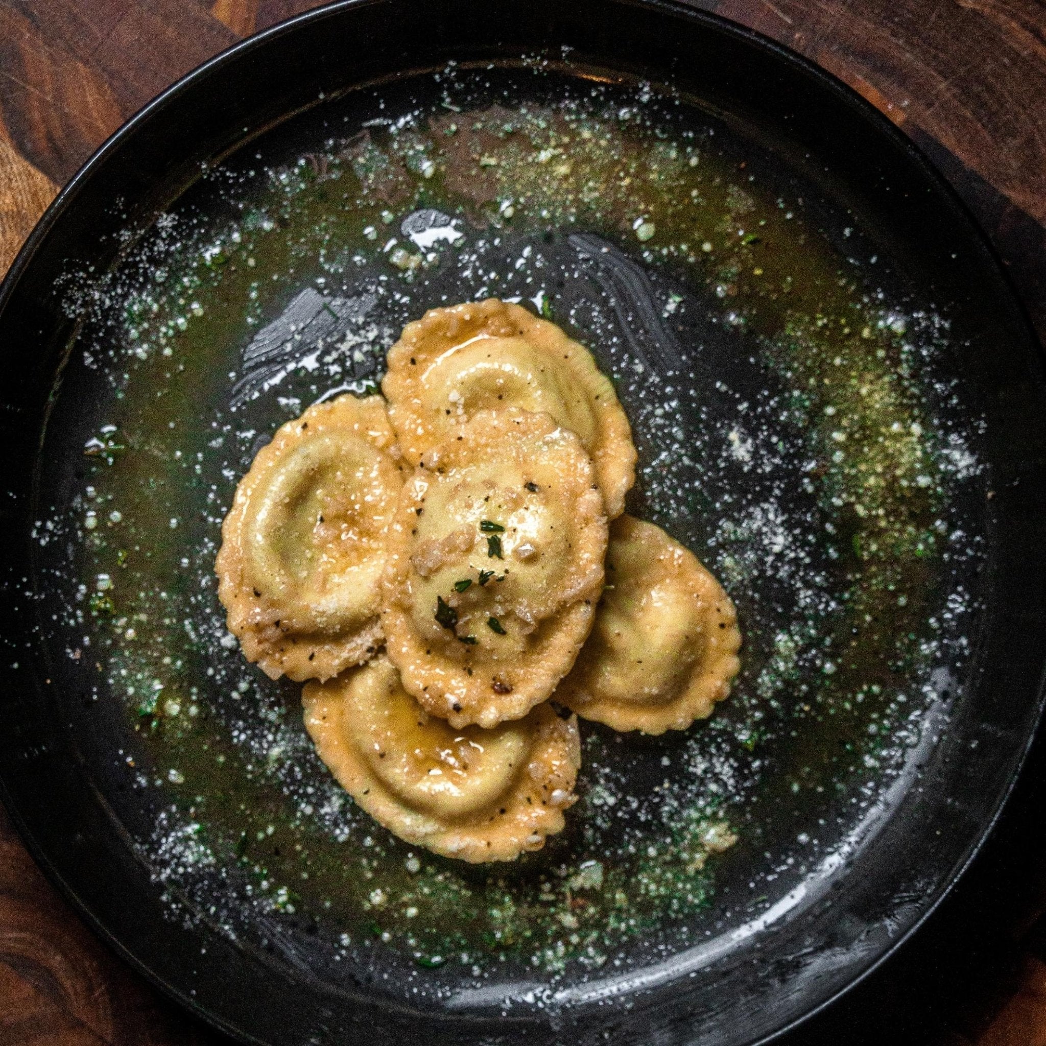 Pea Shoot Ravioli