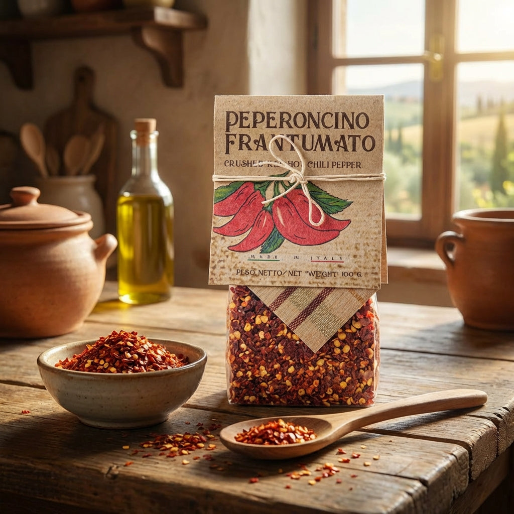 Artigiani dei Sapori, Dried Calabrian Hot Chili Pepper Flakes 3.5 oz (99g)