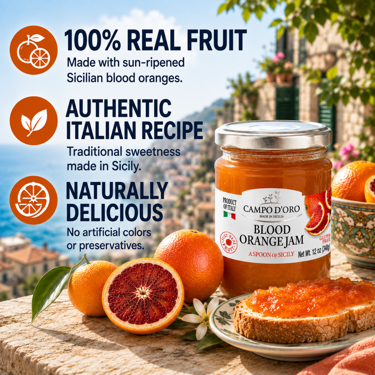 Campo D'Oro, Sicilian Blood Orange Marmalade
