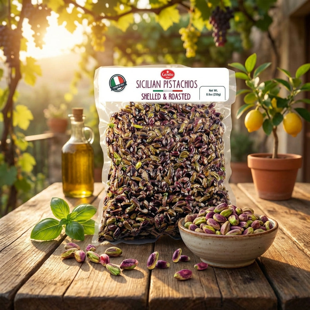 Gusto Etna Certified 100% Sicilian Pistachios from Bronte – Raw, Shelled, Unsalted, 250g / 8.8 oz
